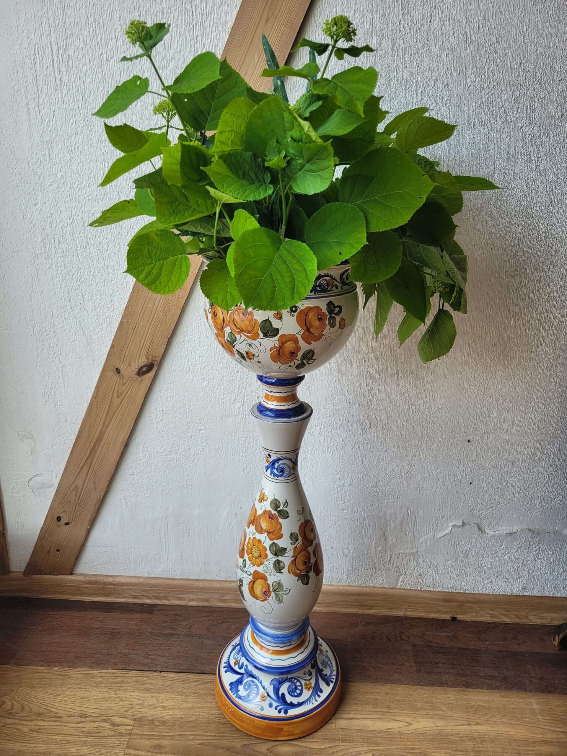 20250618_113348 Itaaliapärane kõrge keraamiline postament / lillepott