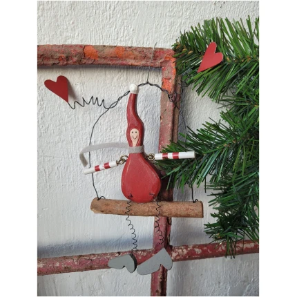 Puidust päkapikk oksal riputatav