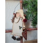 Jõuludekoratsioon tüdruk sõnumiga "Just came to say you're the best"